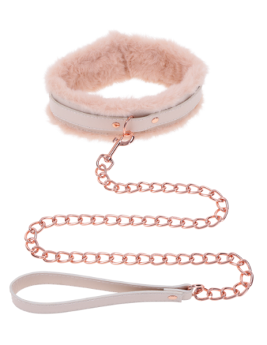 PEACHES ‘N CREAME FUR COLLAR & LEASH