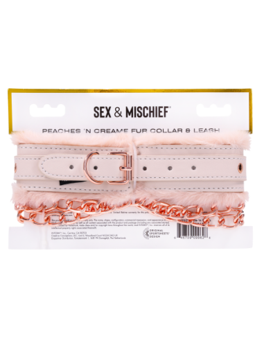 PEACHES ‘N CREAME FUR COLLAR & LEASH