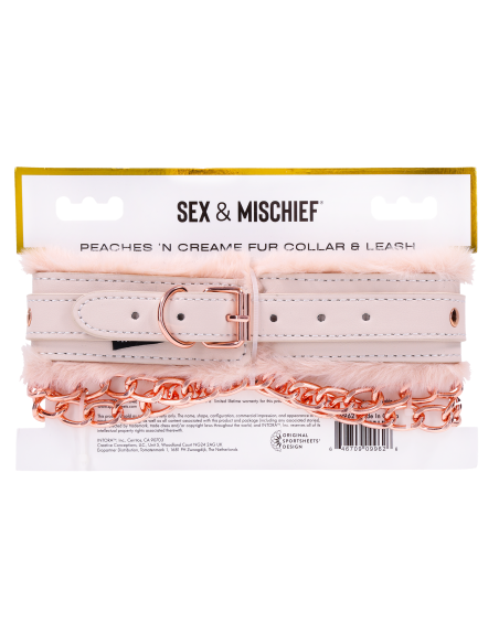 PEACHES ‘N CREAME FUR COLLAR & LEASH