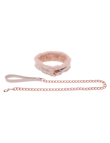 PEACHES ‘N CREAME FUR COLLAR & LEASH