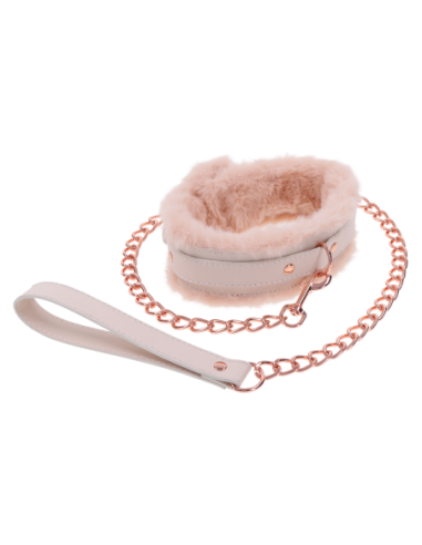PEACHES ‘N CREAME FUR COLLAR & LEASH