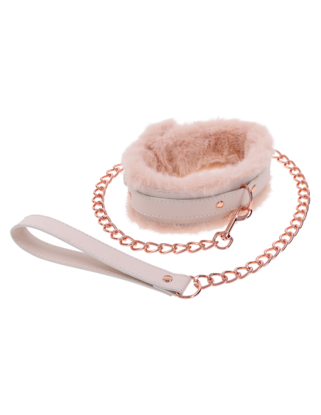 PEACHES ‘N CREAME FUR COLLAR & LEASH