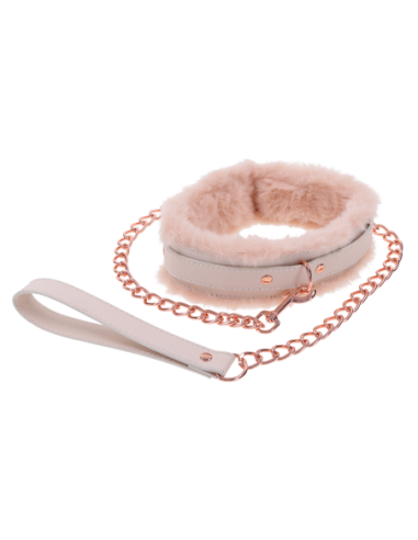PEACHES ‘N CREAME FUR COLLAR & LEASH