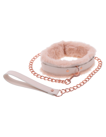 PEACHES ‘N CREAME FUR COLLAR & LEASH