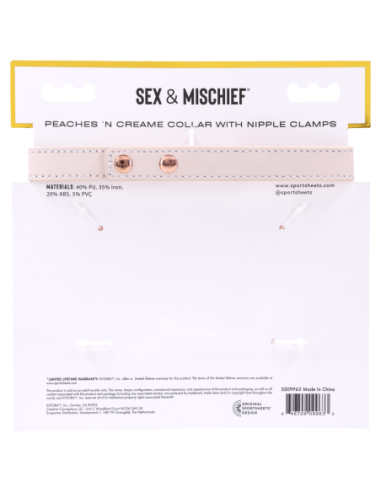 PEACHES ‘N CREAME COLLAR WITH NIPPLE CLAMPS