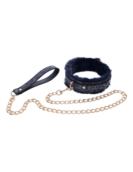 SPORTSHEETS COLLAR Y CORREA DE PIEL DE PUMA