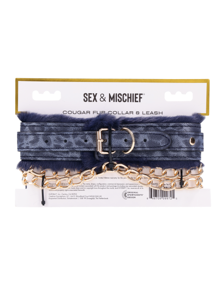 SPORTSHEETS COUGAR FUR COLLAR & LEASH