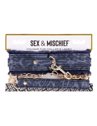 SPORTSHEETS COUGAR FUR COLLAR & LEASH