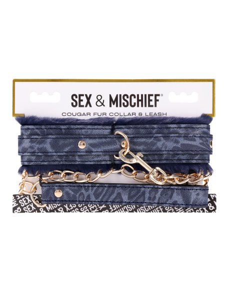 SPORTSHEETS COLLAR Y CORREA DE PIEL DE PUMA