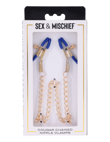 SPORTSHEETS COUGAR CHAINED NIPPLE CLAMPS