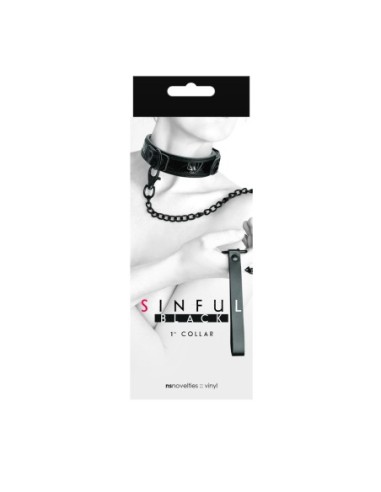 SINFUL CUELLO 1INCH NEGRO