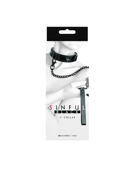 SINFUL CUELLO 1INCH NEGRO