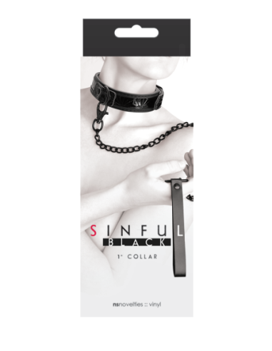SINFUL CUELLO 1INCH NEGRO