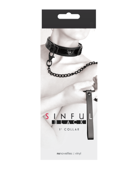SINFUL CUELLO 1INCH NEGRO