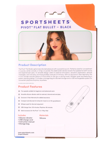SPORTSHEETS BALA PLANA PIVOTANTE, NEGRA