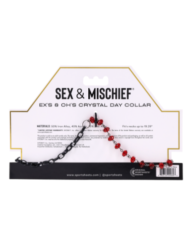 COLLAR DE DÍA DE CRISTAL DESPORTSHEETS EX Y OH
