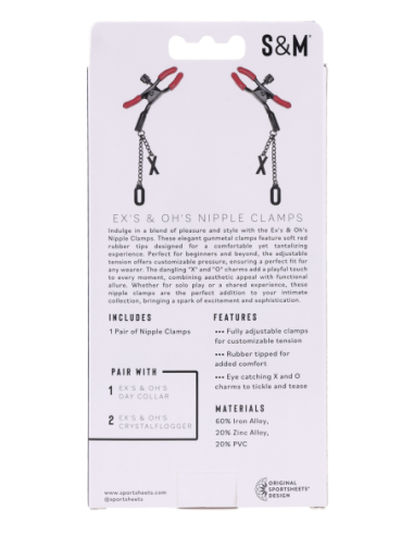 SPORTSHEETS EX'S AND OH'S NIPPLE CLAMPS