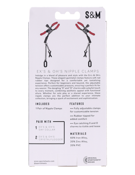 SPORTSHEETS EX'S AND OH'S NIPPLE CLAMPS