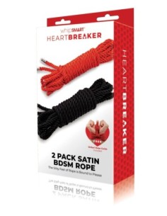 PAQUETE DE 2 CUERDAS BONDAGE SEDOSAS HEARTBREAKER 2