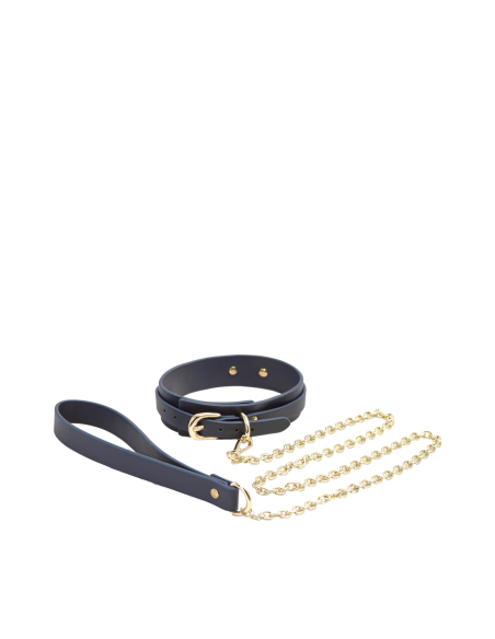 COLLAR Y CORREA BONDAGE COUTURE AZUL