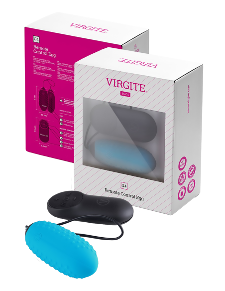VIRGITE G4 RECHARGEABLE EGG AND REMOTE G4 BLUE