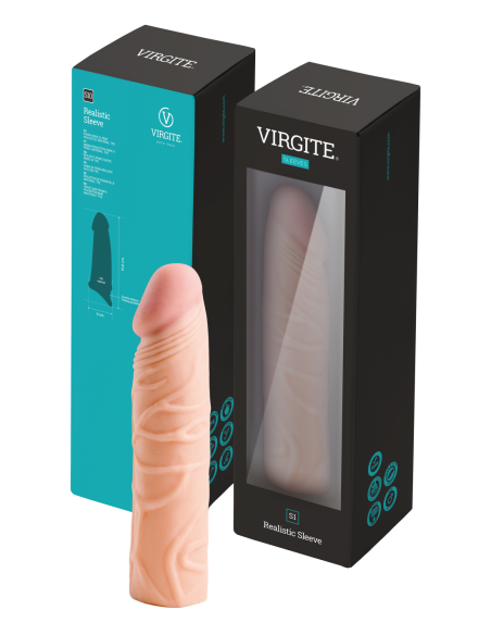VIRGITE S1 REALISTIC PENIS SLEEVE S1 FLESH 16,5 CM FLESH