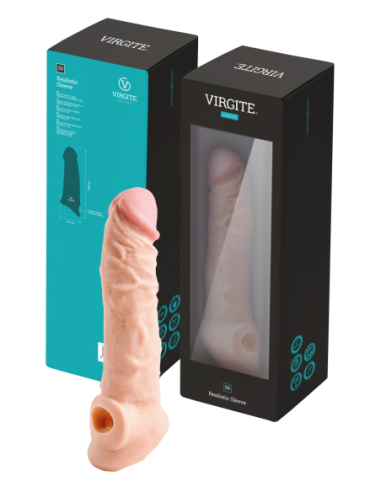 VIRGITE S8 REALISTIC PENIS SLEEVE S8 FLESH 19,8...