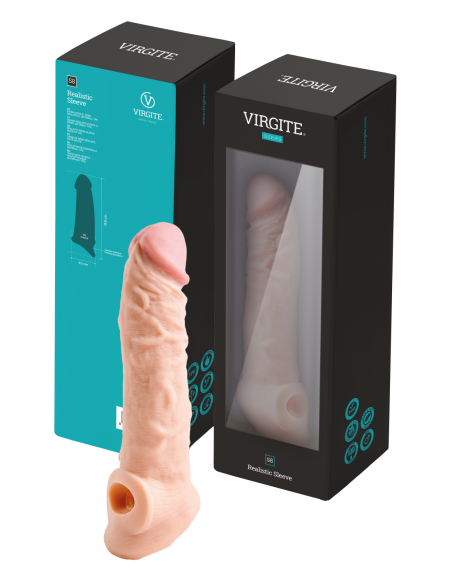 VIRGITE S8 REALISTIC PENIS SLEEVE S8 FLESH 19,8 CM FLESH