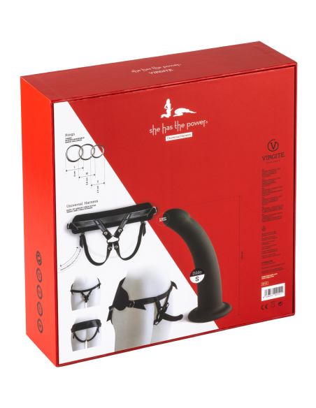 VIRGITE ARNÉS UNIVERSAL CON CONSOLADOR NEGRO TALLA S NEGRO