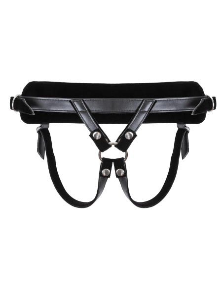 VIRGITE  UNIVERSAL HARNESS WITH BLACK DILDO SIZE S BLACK