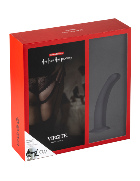 VIRGITE ARNÉS UNIVERSAL CON CONSOLADOR NEGRO TALLA S NEGRO