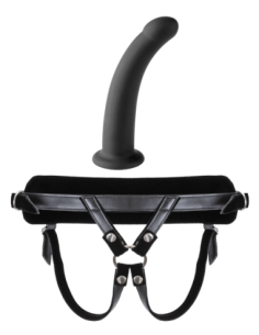 VIRGITE  UNIVERSAL HARNESS WITH BLACK DILDO SIZE M BLACK