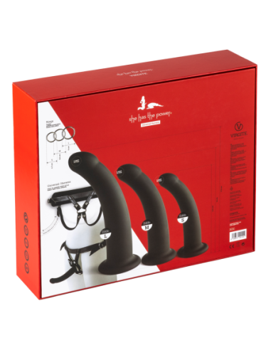 VIRGITE  UNIVERSAL HARNESS WITH BLACK DILDO SET...