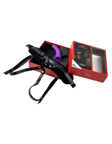 VIRGITE  UNIVERSAL HARNESS WITH PURPLE DILDO...