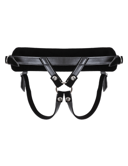 VIRGITE  UNIVERSAL HARNESS WITH PURPLE DILDO SIZE M PURPLE