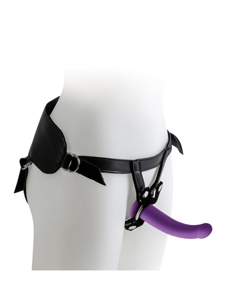 VIRGITE ARNÉS UNIVERSAL CON JUEGO DE CONSOLADOR MORADO TALLAS S M L MORADO