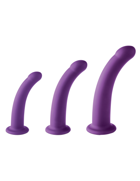 VIRGITE  UNIVERSAL HARNESS WITH PURPLE DILDO SET SIZES S M L PURPLE