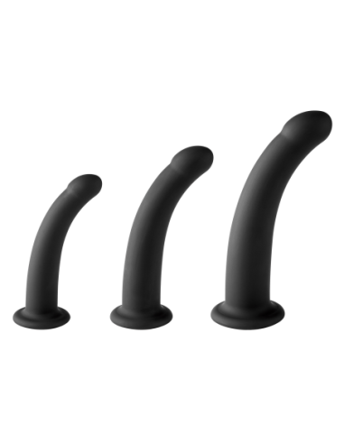 VIRGITE  SET OF 3 DILDOS SIZES S M L BLACK BLACK