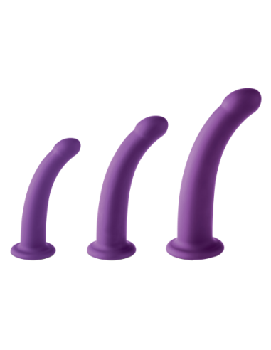 VIRGITE  SET OF 3 DILDOS SIZES S M L PURPLE PURPLE