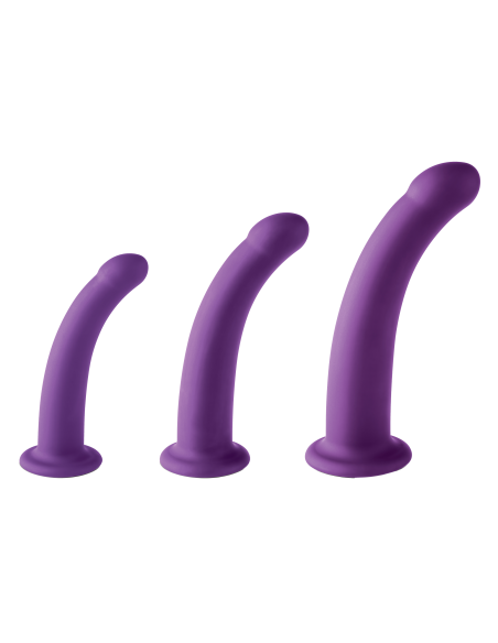 VIRGITE  SET OF 3 DILDOS SIZES S M L PURPLE PURPLE