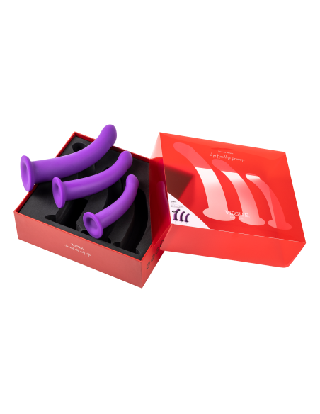 VIRGITE  SET OF 3 DILDOS SIZES S M L PURPLE PURPLE