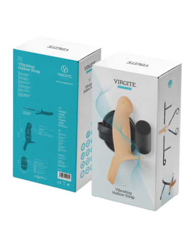 VIRGITE H3 VIBRATING HOLLOW STRAP H3 SIZE S FLESH