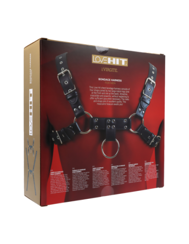 VIRGITE  MAN BONDAGE BODY HARNESS MOD. 2 BLACK