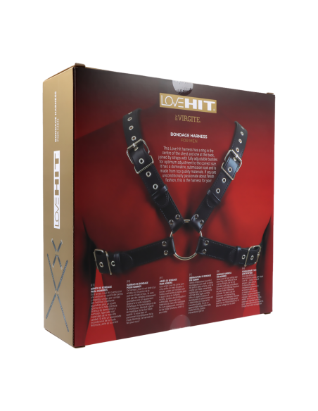 VIRGITE ARNÉS DE CUERPO BONDAGE HOMBRE MOD. 3 NEGRO