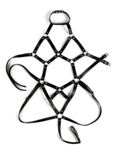 VIRGITE ARNÉS DE CUERPO BONDAGE PARA MUJER MOD. 2 NEGRO