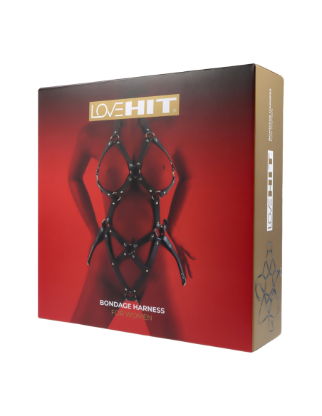 VIRGITE ARNÉS DE CUERPO BONDAGE PARA MUJER MOD. 2 NEGRO