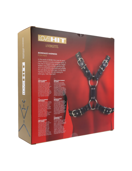 VIRGITE  MAN BONDAGE BODY HARNESS MOD. 5 BLACK