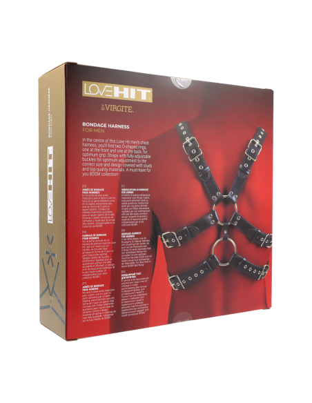 VIRGITE  MAN BONDAGE BODY HARNESS MOD. 6 BLACK