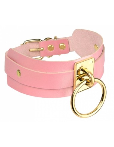 KINKY DIVA COLLAR CON JUNTA TÓRICA ROSA/DORADO