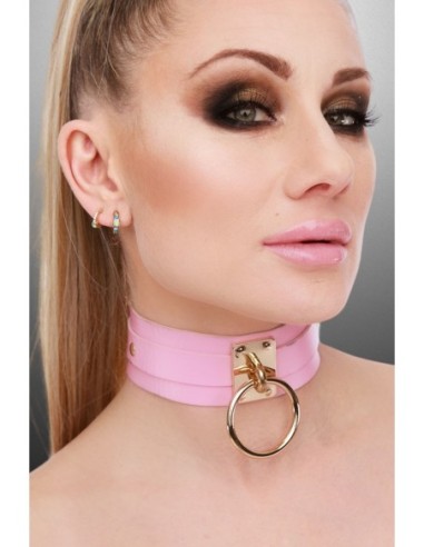 KINKY DIVA COLLAR CON JUNTA TÓRICA ROSA/DORADO